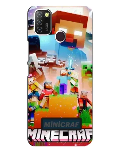 Чехол для Infinix Hot 10 Lite с картинкой «Minecraft герои игры» Чехол для Infinix Hot 10 Lite с картинкой «Minecraft герои игры»