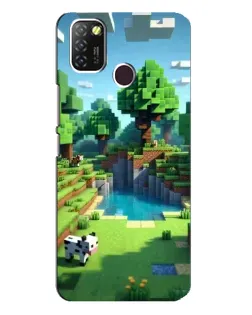 Чехол для Infinix Hot 10 Lite с картинкой «Minecraft летний день»