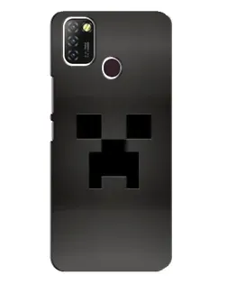 Чехол для Infinix Hot 10 Lite с картинкой «Черный крипер градиент»