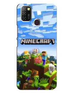 Чехол для Infinix Hot 10 Lite с картинкой «Minecraft классический мир»