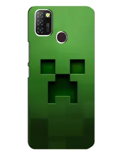 Чехол для Infinix Hot 10 Lite с картинкой «Крипер микро-дизайн»