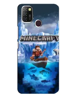 Чехол для Infinix Hot 10 Lite с картинкой «Minecraft ледяной мир»