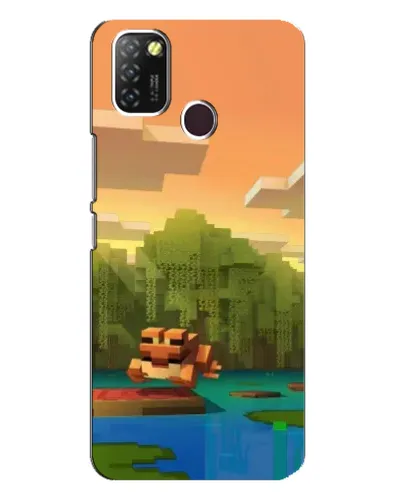 Чехол для Infinix Hot 10 Lite с картинкой «Майнкрафт закат солнца» Чехол для Infinix Hot 10 Lite с картинкой «Майнкрафт закат солнца»