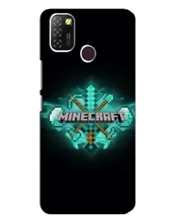 Чехол для Infinix Hot 10 Lite с картинкой «Minecraft Diamond лого»