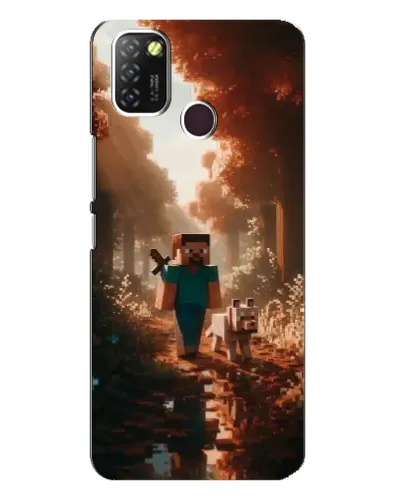 Чехол для Infinix Hot 10 Lite с картинкой «Стив в лесу» Чехол для Infinix Hot 10 Lite с картинкой «Стив в лесу»