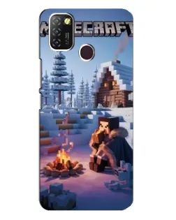 Чехол для Infinix Hot 10 Lite с картинкой «Зимний Minecraft»