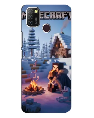 Чехол для Infinix Hot 10 Lite с картинкой «Зимний Minecraft» Чехол для Infinix Hot 10 Lite с картинкой «Зимний Minecraft»
