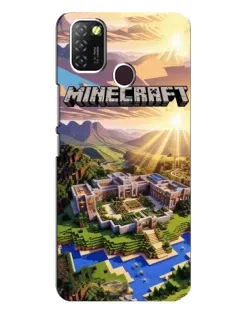 Чехол для Infinix Hot 10 Lite с картинкой «Minecraft панорама»