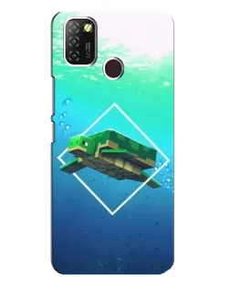 Чехол для Infinix Hot 10 Lite с картинкой «Черепаха Minecraft»