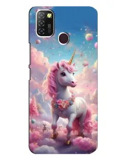 Чехол для Infinix Hot 10 Lite с картинкой «Единорог среди облаков»