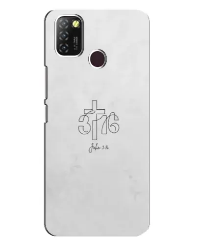 Чехол для Infinix Hot 10 Lite с картинкой «Иоанна 3:16 Крест»