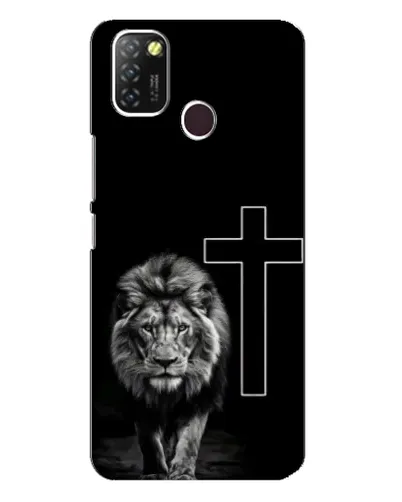 Чехол для Infinix Hot 10 Lite с картинкой «Лев и Крест»