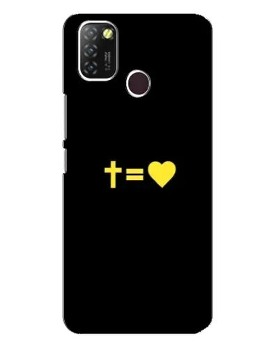 Чехол для Infinix Hot 10 Lite с картинкой «Сердце и Крест»