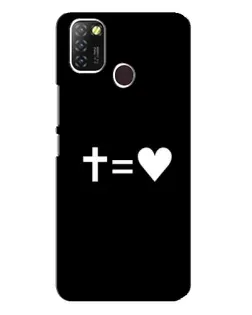 Чехол для Infinix Hot 10 Lite с картинкой «Крест и Сердце»