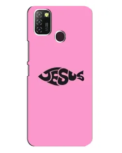 Чехол для Infinix Hot 10 Lite с картинкой «Розовый символ  Jesus»