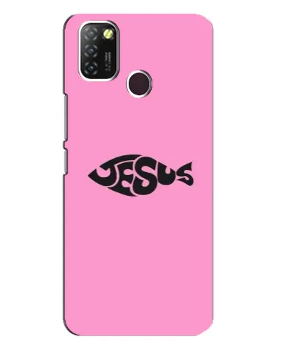 Чехол для Infinix Hot 10 Lite с картинкой «Розовый символ  Jesus»