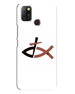 Чехол для Infinix Hot 10 Lite с картинкой «Рыба и крест»