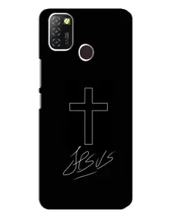 Чехол для Infinix Hot 10 Lite с картинкой «Графический крест Jesus»