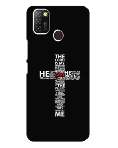 Чехол для Infinix Hot 10 Lite с картинкой «Текстовый крест» Чехол для Infinix Hot 10 Lite с картинкой «Текстовый крест»