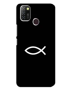 Чехол для Infinix Hot 10 Lite с картинкой «Символ рыбы Jesus»