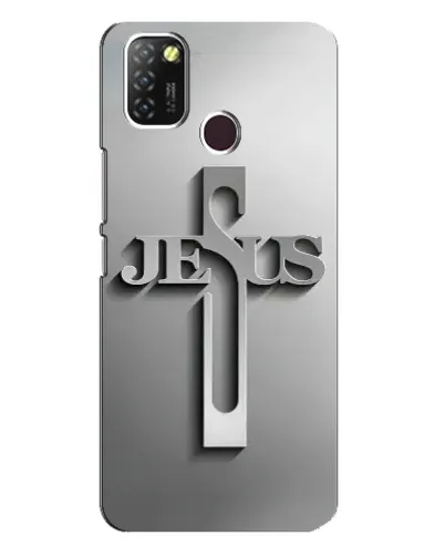 Чехол для Infinix Hot 10 Lite с картинкой «Металлический крест Jesus» Чехол для Infinix Hot 10 Lite с картинкой «Металлический крест Jesus»