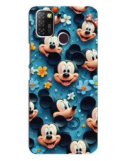 Чехол для Infinix Hot 10 Lite с картинкой «Паттерн Микки и Минни»