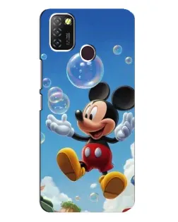 Чехол для Infinix Hot 10 Lite с картинкой «Mickey и мыльные пузыри»