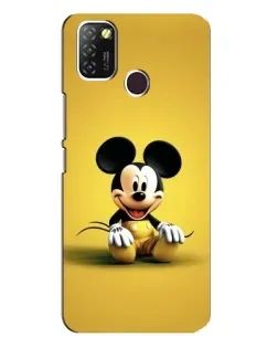 Чехол для Infinix Hot 10 Lite с картинкой «Микки на желтом»