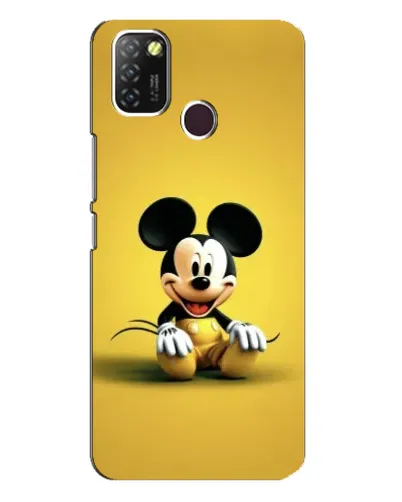 Чехол для Infinix Hot 10 Lite с картинкой «Микки на желтом»