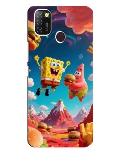 Чехол для Infinix Hot 10 Lite с картинкой «Космический фастфуд»