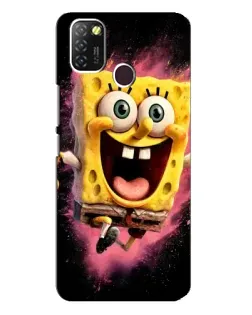 Чехол для Infinix Hot 10 Lite с картинкой «Взрывной Спанч Боб»