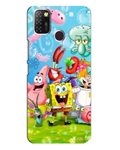 Чехол для Infinix Hot 10 Lite с картинкой «Губка Боб и друзья» Чехол для Infinix Hot 10 Lite с картинкой «Губка Боб и друзья»