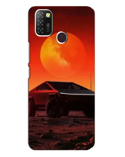 Чехол для Infinix Hot 10 Lite с картинкой «Cybertruck на Марсе»