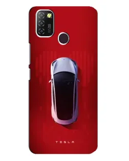 Чехол для Infinix Hot 10 Lite с картинкой «Tesla Top View»