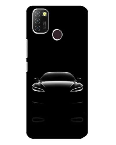 Чехол для Infinix Hot 10 Lite с картинкой «Силуэт Tesla Night»