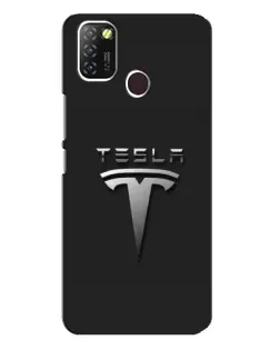 Чехол для Infinix Hot 10 Lite с картинкой «Стальной логотип Tesla»