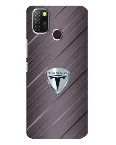 Чехол для Infinix Hot 10 Lite с картинкой «Металлическая текстура Tesla»