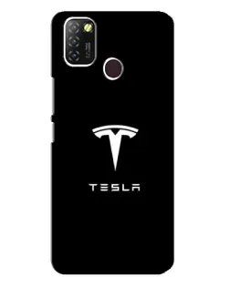 Чехол для Infinix Hot 10 Lite с картинкой «Tesla White Logo»