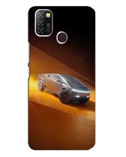 Чехол для Infinix Hot 10 Lite с картинкой «Cybertruck в пустыне»
