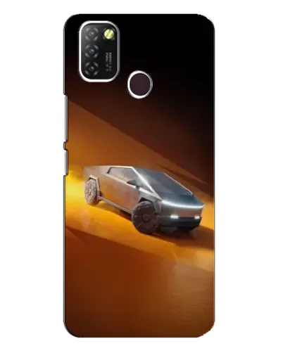 Чехол для Infinix Hot 10 Lite с картинкой «Cybertruck в пустыне»