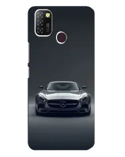 Чехол для Infinix Hot 10 Lite с картинкой «Mercedes на черном»