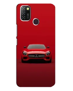 Чехол для Infinix Hot 10 Lite с картинкой «Красный Mercedes AMG»