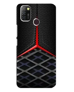 Чехол для Infinix Hot 10 Lite с картинкой «Mercedes Carbon Grid»