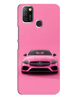 Чехол для Infinix Hot 10 Lite с картинкой «Розовый Mercedes AMG»
