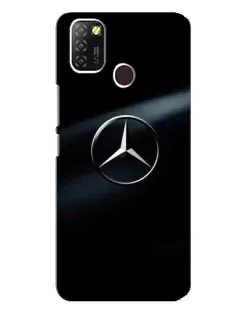 Чехол для Infinix Hot 10 Lite с картинкой «Mercedes на металле»