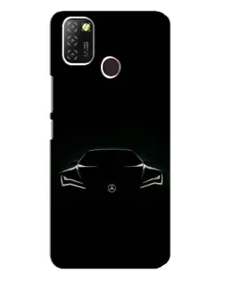 Чехол для Infinix Hot 10 Lite с картинкой «Mercedes — силуэт авто»