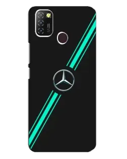 Чехол для Infinix Hot 10 Lite с картинкой «Спортивные линии Mercedes»