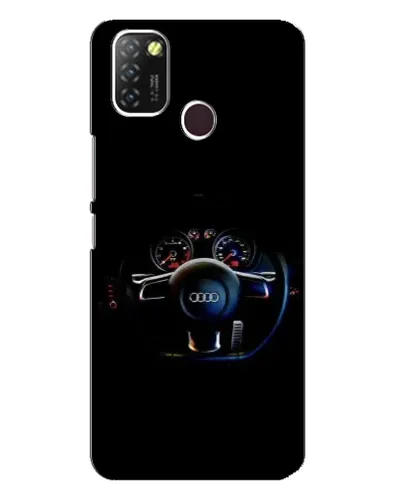 Чехол для Infinix Hot 10 Lite с картинкой «Салон Audi — руль»