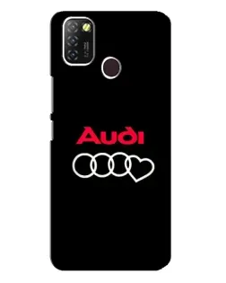 Чехол для Infinix Hot 10 Lite с картинкой «Логотип Audi Heart»