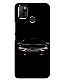 Чехол для Infinix Hot 10 Lite с картинкой «Audi — ночной контур»